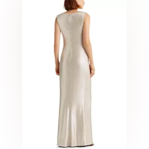 Lauren Ralph Lauren Metallic Sleeveless Gown - Picture 2 of 4